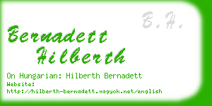 bernadett hilberth business card